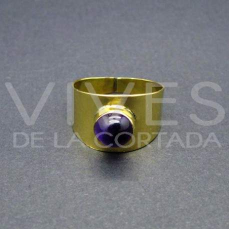 Anillo de Bronce con Amatista -16-