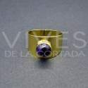 Anillo de Bronce con Amatista -16-