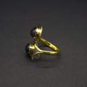 Anillo Ajustable de Bronce con Amatista -5-