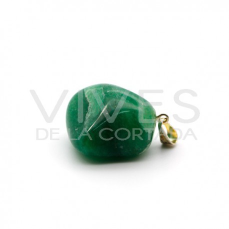 Colgante Rodado de Cuarzo Verde