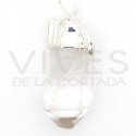 Colgante Punta Cuarzo Bruto Pequeña Baño plata