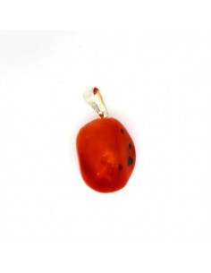 Pendentif Cornaline Rhodium