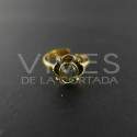 Anillo de Bronce Ajustable Flor de con Labradorita -6.2-