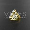 Anillo de Bronce Calado con Piedra Luna -1.1-