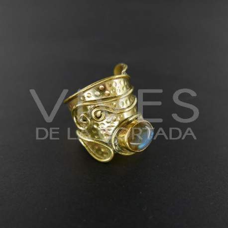 Anillo de Bronce con Labradorita -12.2-