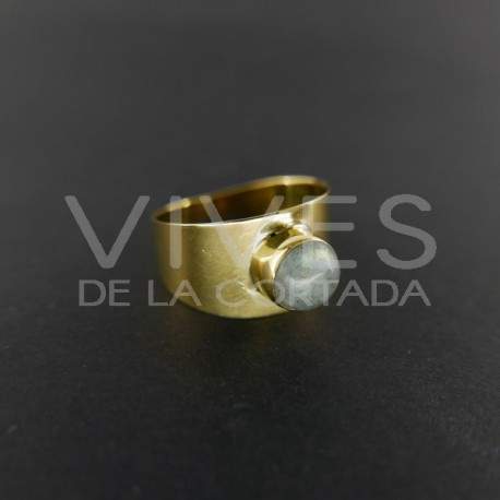 Anillo de Bronce con Labradorita -16.2-