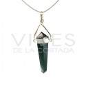 Colgante de Shungit Biterminado - Baño de Plata
