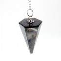 Pendule à facettes de Shungite