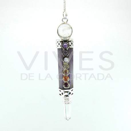 Péndulo de Amatista con Chakras