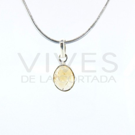 Pendentif citrine ovale Petit- Argent 925