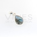 Pingente Labradorite Teardrop Faceted - Prata de lei 925