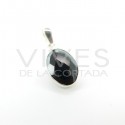 Pendant of Onyx Oval Faceted - Sterling Silver 925