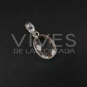 Pendentif de Quartz Ovale blanc à facettes - Argent 925