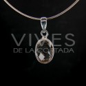 Colgante de Cuarzo Blanco Óvalo Facetado - Plata de Ley 925