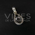 Colgante de Cuarzo Blanco Lágrima Facetada - Plata de Ley 925