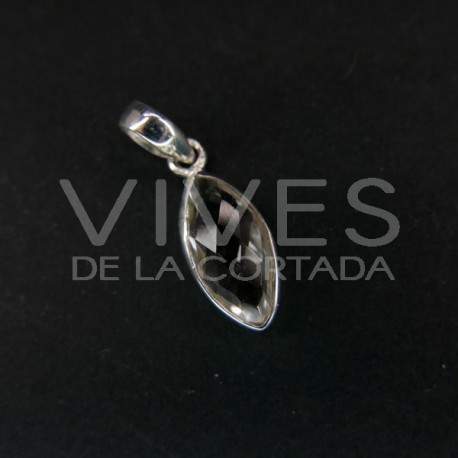 Pendentif de Quartz Oeil blanc à facettes - Argent 925