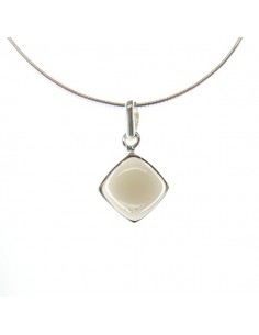Pendentif de Quartz Cube fumé Petit - Argent 925