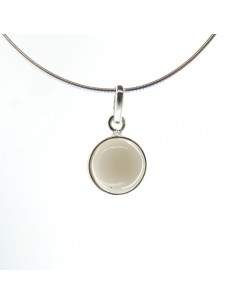 Quartzo Fumado Pingente Círculo Pequeno - Prata 925