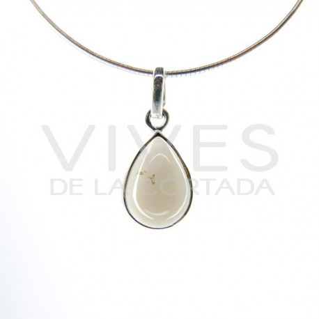 Colgante de Cuarzo Ahumado Lágrima Pequeña - Plata de Ley 925