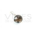 Pendentif de Quartz Cercle fumé à facettes - Argent 925