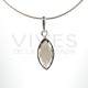 Faceted Eye Smoked Quartz Pendant - Sterling Silver 925