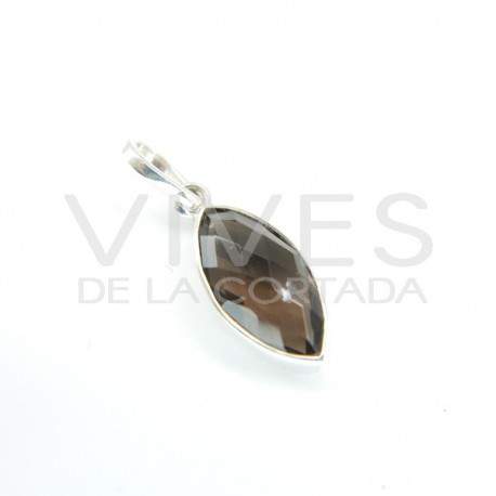Pendentif de Quartz Smoky Eye à facettes - Argent 925
