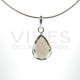 Faceted Tear Smoked Quartz Pendant - Sterling Silver 925