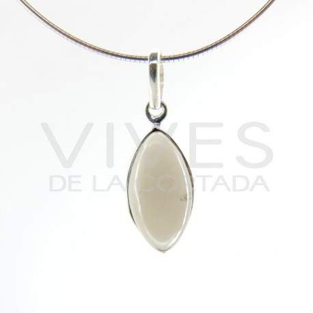 Colgante de Cuarzo Ahumado Ojo Grande- Plata de Ley 925