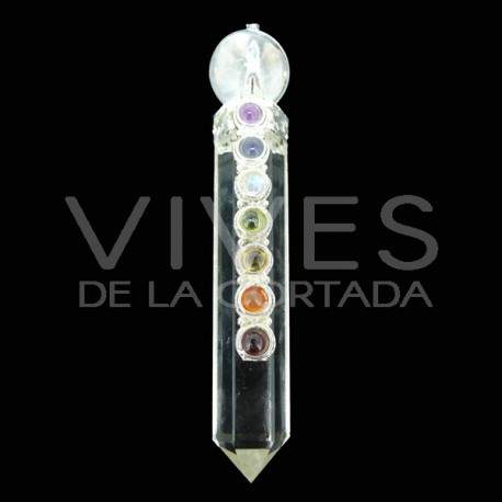 Vara Canalizadora con Chakras - Baño de Plata