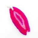 Colgante de Ágata Teñida de Fucsia - Baño de Plata