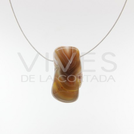 Colgante Rodado de Ágata Agujereado