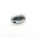Pendentif Hématite plaquée rhodium avec trous