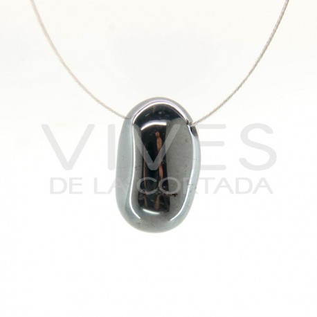Colgante Rodado de Hematite Agujereado