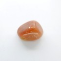 Pendant Pierced Orange Carnelian Rhodium Plated
