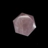 Quartzo rosa de forma hexagonal