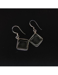 Earrings from Quartz Smooth Cube Big - Sterling Silver 925 2