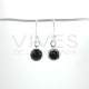 Boucles d’oreilles Faceted Circle Onyx - Sterling Silver 925