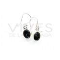 Boucles d'oreilles d'Onyx Ovale à facettes - Argent 925