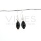 Onyx Small Smooth Eye Earrings - Sterling Silver 925