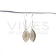 Small Smooth Eye Smoked Quartz Earrings - Sterling Silver 925