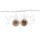 Large Smooth Circle Smoked Quartz Earrings - Sterling Silver 925