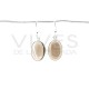 Large Smooth Oval Smoked Quartz Earrings - Sterling Silver 925