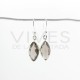 Faceted Eye Smoked Quartz Earrings - Sterling Silver 925