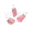 Pendant rhodochrosite Rhodium Plated - Silver Plated