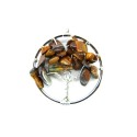 Pendant Tree of Life with Tiger Eye - Silver Bath