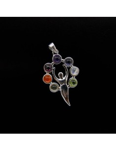 Pendant Woman with Chakra Minerals - Silver Bath 2