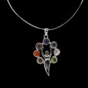 Colgante Mujer con Minerales de los Chakras - Baño de Plata