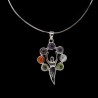Chakra Minerals Pingente de Chakra Feminino - Prateado