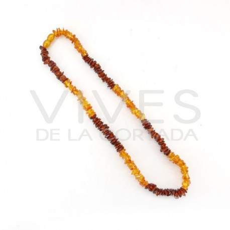 Collar Chip de Ámbar Oscuro y Claro 45cm