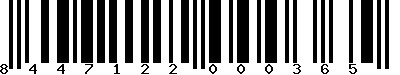 EAN-13 : 8447122000365